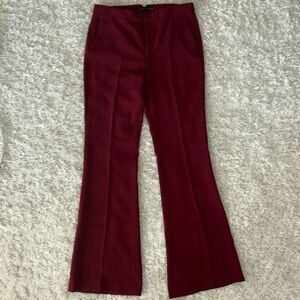 31” Inseam Dark Red Pant Zara Woman Medium
